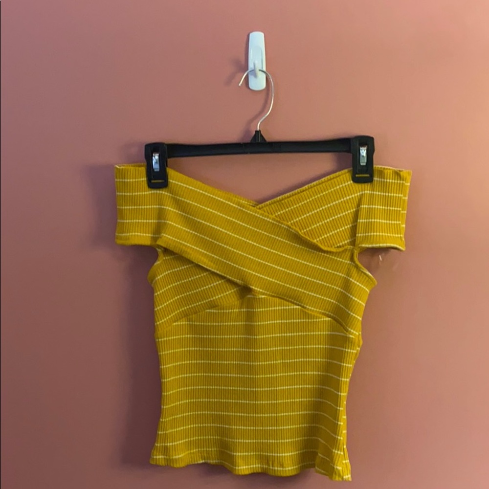 Striped Off-shoulder Top